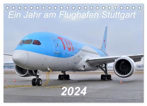 Ein Jahr am Flughafen Stuttgart (Tischkalender 2024 DIN A5 quer), CALVENDO Monatskalender von Merz,  Matthias
