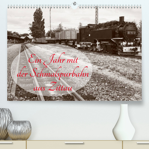 Ein Jahr mit der Schmalspurbahn aus Zittau (Premium, hochwertiger DIN A2 Wandkalender 2022, Kunstdruck in Hochglanz) von Valley,  Joy