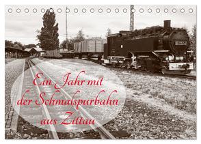 Ein Jahr mit der Schmalspurbahn aus Zittau (Tischkalender 2024 DIN A5 quer), CALVENDO Monatskalender von Valley,  Joy