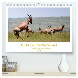 Ein Lächeln für die Tierwelt (hochwertiger Premium Wandkalender 2024 DIN A2 quer), Kunstdruck in Hochglanz von Hoffmann,  Nanny
