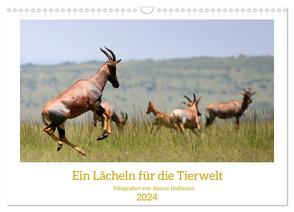 Ein Lächeln für die Tierwelt (Wandkalender 2024 DIN A3 quer), CALVENDO Monatskalender von Hoffmann,  Nanny