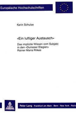 «Ein luftiger Austausch» von Schulze,  Karin