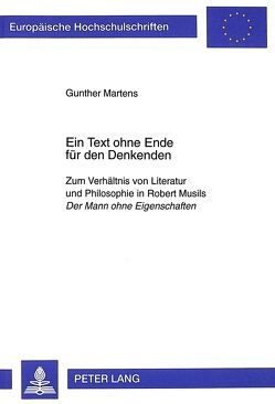Ein Text ohne Ende für den Denkenden von Martens,  Gunther
