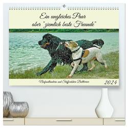 Ein ungleiches Paar aber „ziemlich beste Freunde“ (hochwertiger Premium Wandkalender 2024 DIN A2 quer), Kunstdruck in Hochglanz von Kleemann,  Claudia
