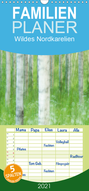 Einblick-Natur: Wildes Norkarelien – Familienplaner hoch (Wandkalender 2021 , 21 cm x 45 cm, hoch) von Wünsch,  Alexandra