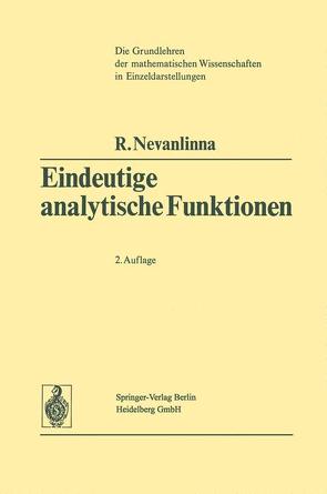 Eindeutige Analytische Funktionen von Nevanlinna,  Rolf