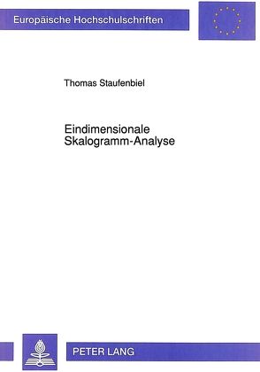 Eindimensionale Skalogramm-Analyse von Staufenbiel,  Thomas
