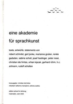 eine akademie für sprachkunst von Hintze,  Christian I, Manojlovic,  Katharina, Vasiloiu,  Antonia