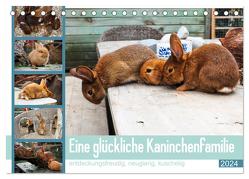 Eine glückliche Kaninchenfamilie (Tischkalender 2024 DIN A5 quer), CALVENDO Monatskalender von Maas,  Christoph