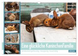 Eine glückliche Kaninchenfamilie (Wandkalender 2024 DIN A3 quer), CALVENDO Monatskalender von Maas,  Christoph