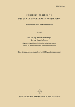 Eine Impedanzanalyse bei Leitfähigkeitsmessungen von Winterhager,  Helmut