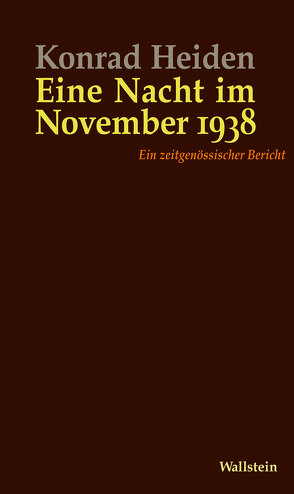 Eine Nacht im November 1938 von Feuchert,  Sascha, Heiden,  Konrad, Roth,  Markus, Weber,  Christiane