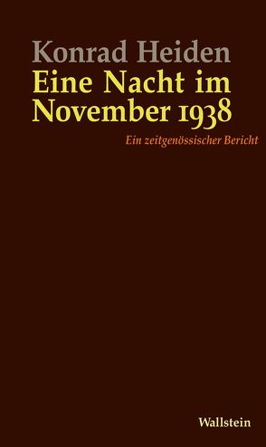 Eine Nacht im November 1938 von Feuchert,  Sascha, Heiden,  Konrad, Roth,  Markus, Weber,  Christiane
