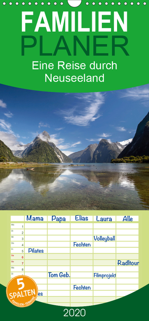 Eine Reise durch Neuseeland – Familienplaner hoch (Wandkalender 2020 , 21 cm x 45 cm, hoch) von Mueringer,  Christian
