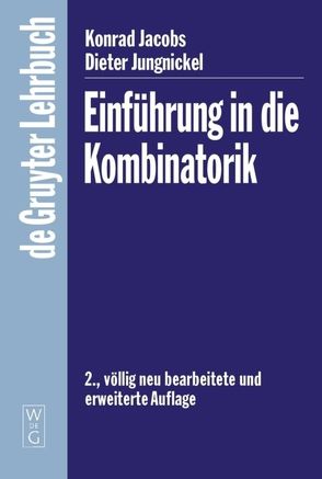 Einführung in die Kombinatorik von Jungnickel,  Dieter