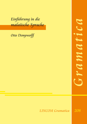 Einführung in die malaiische Sprache von Dempwolff,  Otto, Lüders,  Ulrich