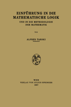 Einführung in die Mathematische Logik von Tarski,  Alfred