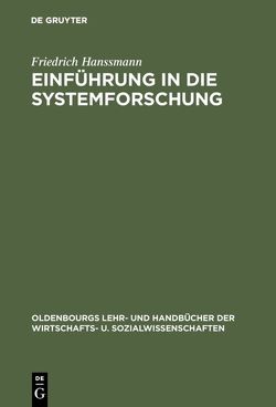 Einführung in die Systemforschung von Hanssmann,  Friedrich