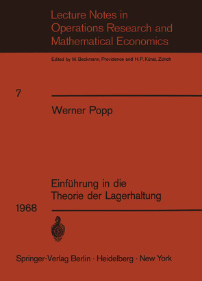 Einführung in die Theorie der Lagerhaltung von Popp,  W.