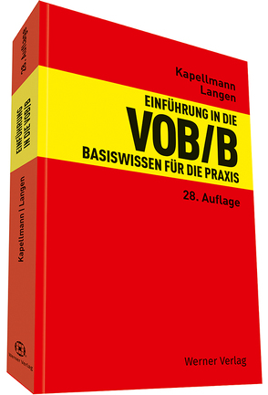 Einführung in die VOB/B von Kapellmann,  Klaus D., Langen,  Werner