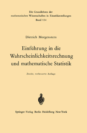 Einführung in die Wahrscheinlichkeitsrechnung und mathematische Statistik von Morgenstern,  Dietrich