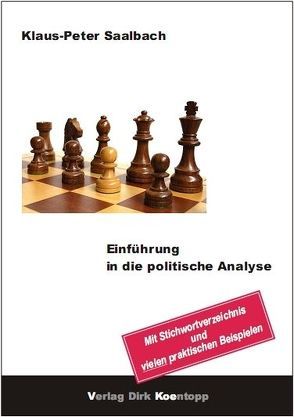 Einführung in die politische Analyse von Saalbach,  Klaus-Peter