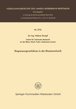 Eingrenzungsverfahren in der Elastomechanik von Stumpf,  Helmut