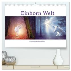 Einhorn Welt – verträumte Einhornbilder (hochwertiger Premium Wandkalender 2024 DIN A2 quer), Kunstdruck in Hochglanz von Brunner-Klaus,  Liselotte