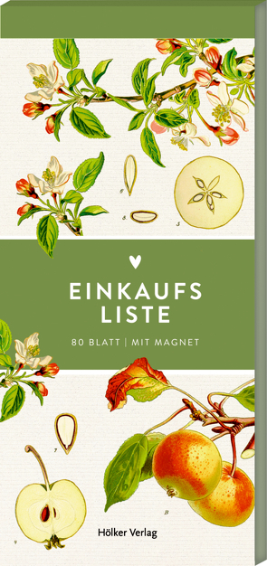 Einkaufsliste, Äpfel (Küchenpapeterie)