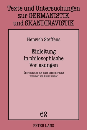 Einleitung in philosophische Vorlesungen von Steffens,  Henrich