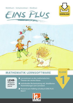 EINS PLUS 1 Mathematik Lernsoftware – Box mit Booklet und Download-Code von Kleißner,  Elisa, Scharnreiter,  Michael, Wohlhart,  David