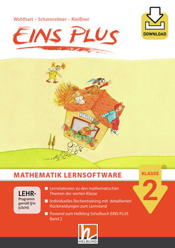 EINS PLUS 2 Mathematik Lernsoftware – Box mit Booklet und Download-Code von Kleißner,  Elisa, Scharnreiter,  Michael, Wohlhart,  David