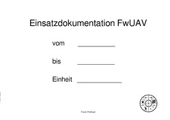 Einsatzdokumentation FwUAV von Potthast,  Frank