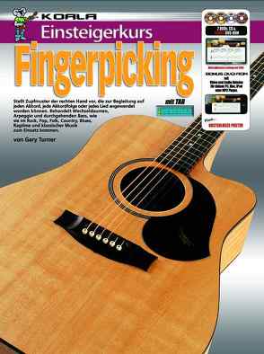 Einsteigerkurs Fingerpicking Gitarre von Turner,  Gary