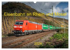 Eisenbahn an Rhein und Mosel 2024 (Wandkalender 2024 DIN A3 quer), CALVENDO Monatskalender von Stefan Jeske,  Jan Filthaus,  Jan van Dyk,  bahnblitze.de: