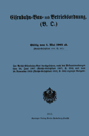 Eisenbahn-Bau- und Betriebsordnung von Springer,  Julius