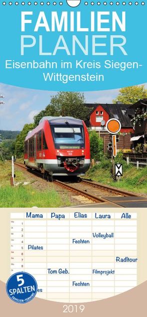 Eisenbahn im Kreis Siegen-Wittgenstein – Familienplaner hoch (Wandkalender 2019 , 21 cm x 45 cm, hoch) von Foto / Alexander Schneider,  Schneider