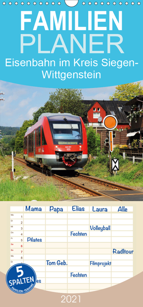 Eisenbahn im Kreis Siegen-Wittgenstein – Familienplaner hoch (Wandkalender 2021 , 21 cm x 45 cm, hoch) von Foto / Alexander Schneider,  Schneider