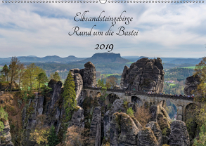 Elbsandsteingebirge – Rund um die Bastei (Wandkalender 2019 DIN A2 quer) von Wege / twfoto,  Thorsten