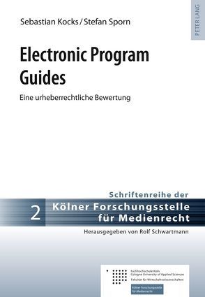 Electronic Program Guides von Kocks,  Sebastian, Sporn,  Stefan