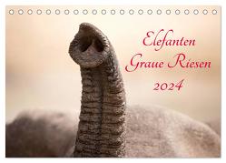 Elefanten – Graue Riesen (Tischkalender 2024 DIN A5 quer), CALVENDO Monatskalender von und Holger Karius,  Kirsten