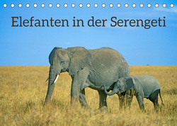 Elefanten in der Serengeti (Tischkalender 2023 DIN A5 quer) von Kuttig,  Siegfried