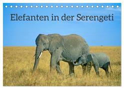 Elefanten in der Serengeti (Tischkalender 2024 DIN A5 quer), CALVENDO Monatskalender von Kuttig,  Siegfried