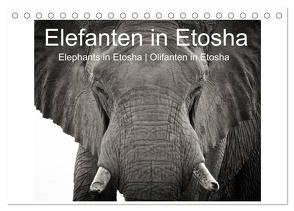 Elefanten in Etosha (Tischkalender 2024 DIN A5 quer), CALVENDO Monatskalender von van der Wiel,  Irma