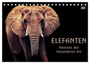 Elefanten – Portraits der besonderen Art (Tischkalender 2024 DIN A5 quer), CALVENDO Monatskalender von Dölling,  AD DESIGN Photo + PhotoArt,  Angela