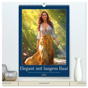Elegant mit langem Haar (hochwertiger Premium Wandkalender 2024 DIN A2 hoch), Kunstdruck in Hochglanz von Waurick,  Kerstin