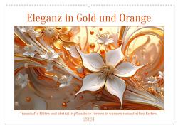 Eleganz in Gold und Orange (Wandkalender 2024 DIN A2 quer), CALVENDO Monatskalender von Waurick,  Kerstin