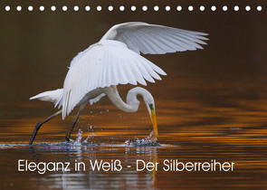 Eleganz in Weiß – Der Silberreiher (Tischkalender 2022 DIN A5 quer) von Martin,  Wilfried
