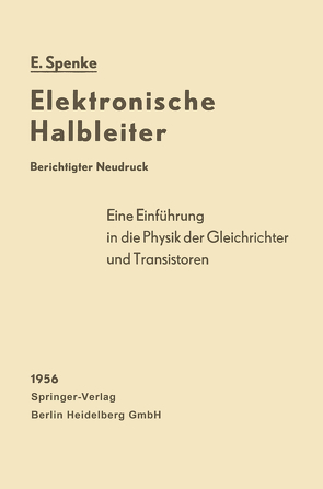 Elektronische Halbleiter von Spenke,  Eberhard