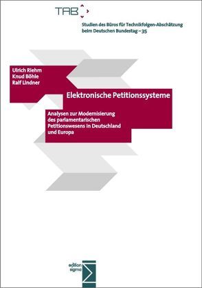Elektronische Petitionssysteme von Böhle,  Knud, Lindner,  Ralf, Riehm,  Ulrich